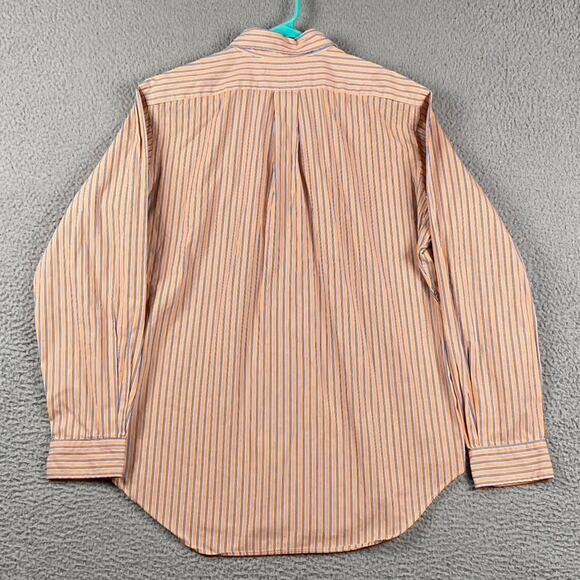 Ralph Lauren Men's 16 34/35 Large Classic Fit Shirt Orange Stripe Button Down - Picture 8 of 8